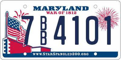 MD license plate 7BB4101