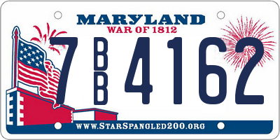 MD license plate 7BB4162