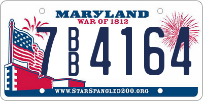 MD license plate 7BB4164