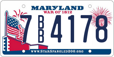 MD license plate 7BB4178