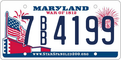MD license plate 7BB4199