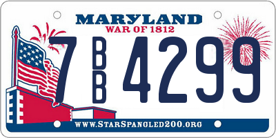 MD license plate 7BB4299
