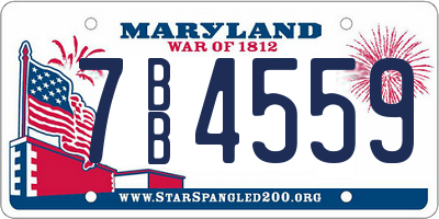 MD license plate 7BB4559