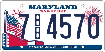 MD license plate 7BB4570