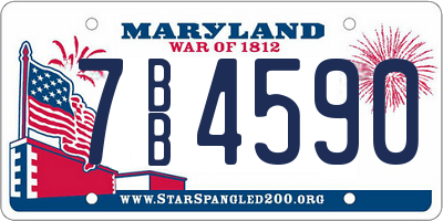MD license plate 7BB4590