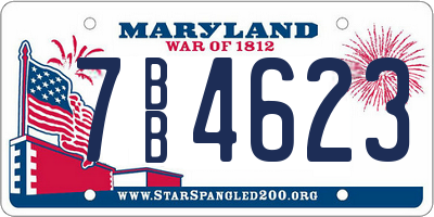 MD license plate 7BB4623