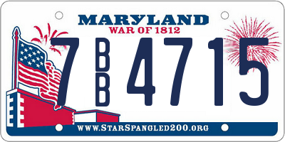 MD license plate 7BB4715