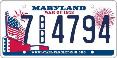 MD license plate 7BB4794