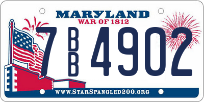 MD license plate 7BB4902