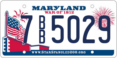 MD license plate 7BB5029