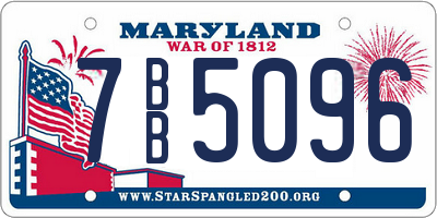 MD license plate 7BB5096