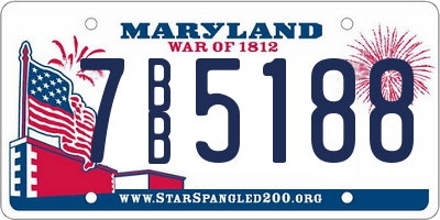MD license plate 7BB5188