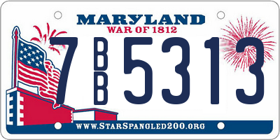 MD license plate 7BB5313