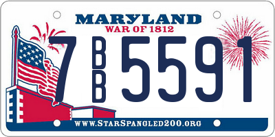 MD license plate 7BB5591
