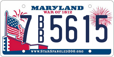 MD license plate 7BB5615