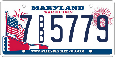 MD license plate 7BB5779