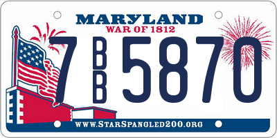 MD license plate 7BB5870