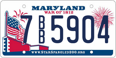 MD license plate 7BB5904