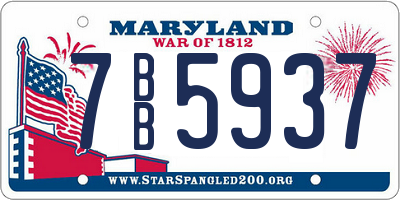 MD license plate 7BB5937