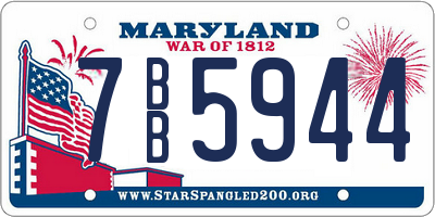 MD license plate 7BB5944