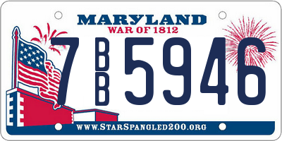 MD license plate 7BB5946