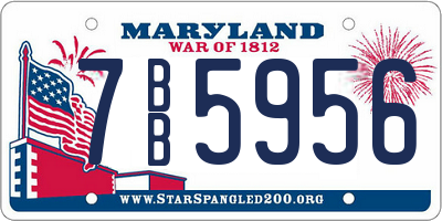 MD license plate 7BB5956