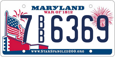 MD license plate 7BB6369