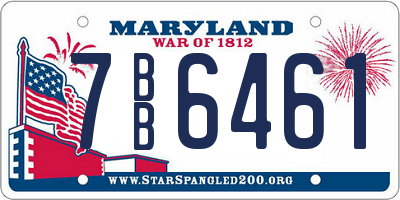 MD license plate 7BB6461