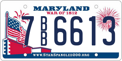 MD license plate 7BB6613