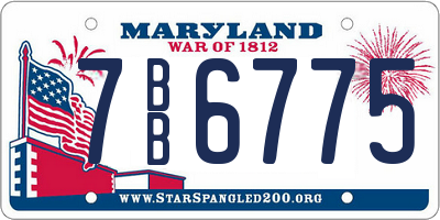MD license plate 7BB6775