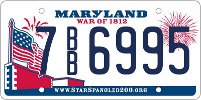 MD license plate 7BB6995