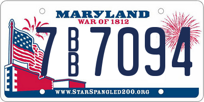 MD license plate 7BB7094