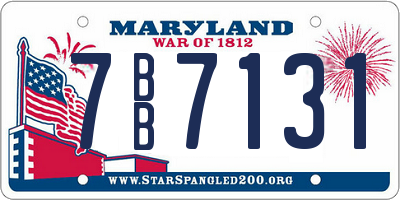 MD license plate 7BB7131