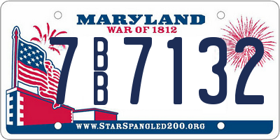 MD license plate 7BB7132