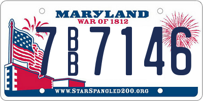 MD license plate 7BB7146