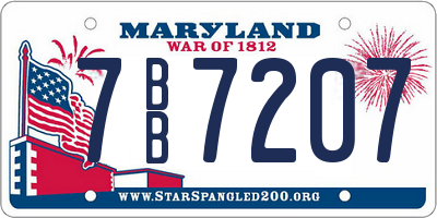 MD license plate 7BB7207