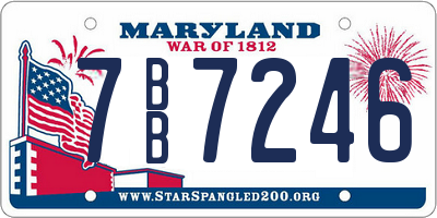 MD license plate 7BB7246