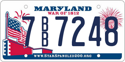 MD license plate 7BB7248