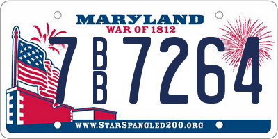 MD license plate 7BB7264