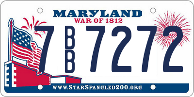 MD license plate 7BB7272