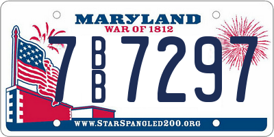 MD license plate 7BB7297