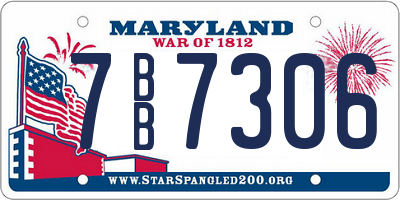 MD license plate 7BB7306