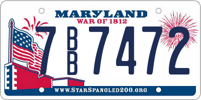 MD license plate 7BB7472
