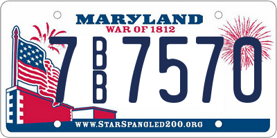 MD license plate 7BB7570