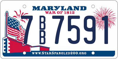 MD license plate 7BB7591