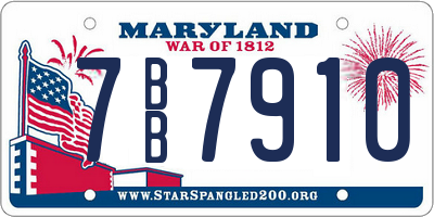 MD license plate 7BB7910