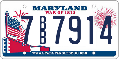 MD license plate 7BB7914
