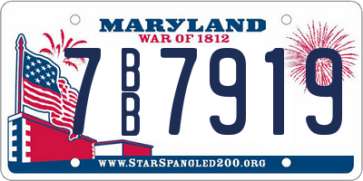 MD license plate 7BB7919