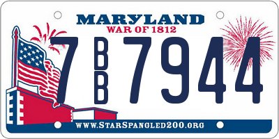 MD license plate 7BB7944