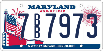 MD license plate 7BB7973